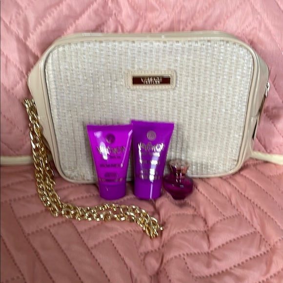 Versace Handbags - Versace Parfume Pouch With Dylan Purple Mini Shower Gel,Lotion,Perfume NWOT